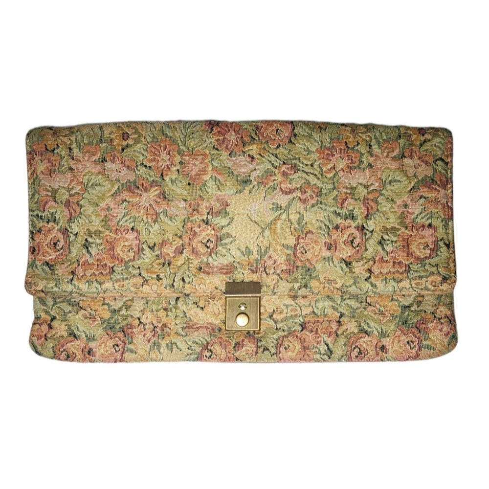 Vintage Floral tapestry clutch